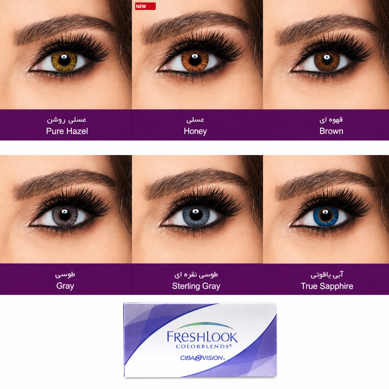 لنز رنگی فصلی فرشلوک (Freshlook Colorblend)
